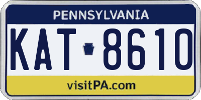 PA license plate KAT8610