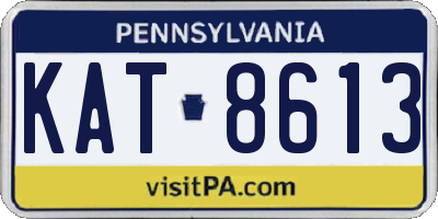PA license plate KAT8613