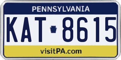 PA license plate KAT8615