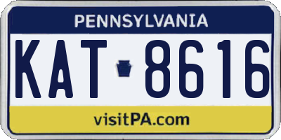 PA license plate KAT8616
