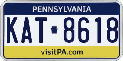 PA license plate KAT8618