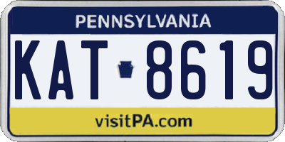 PA license plate KAT8619