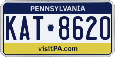 PA license plate KAT8620