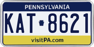 PA license plate KAT8621