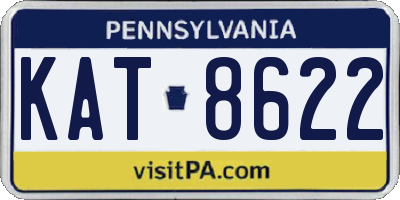 PA license plate KAT8622