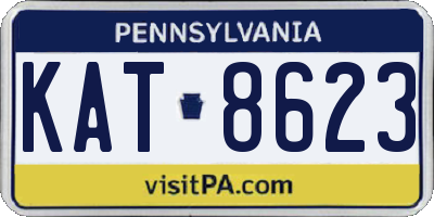 PA license plate KAT8623