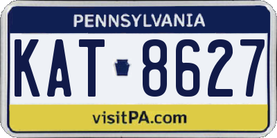 PA license plate KAT8627