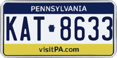 PA license plate KAT8633