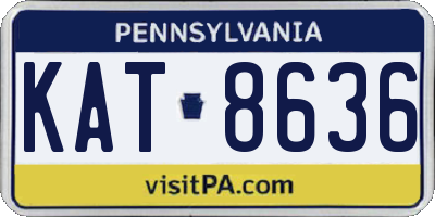 PA license plate KAT8636