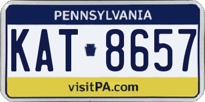 PA license plate KAT8657