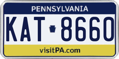 PA license plate KAT8660