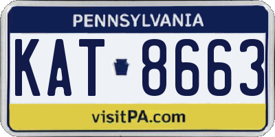 PA license plate KAT8663
