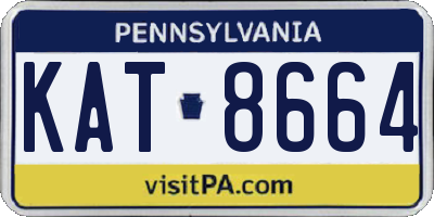PA license plate KAT8664