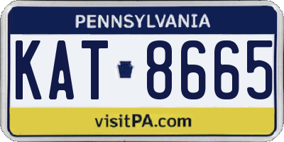 PA license plate KAT8665