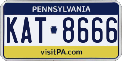 PA license plate KAT8666