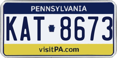 PA license plate KAT8673