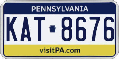 PA license plate KAT8676