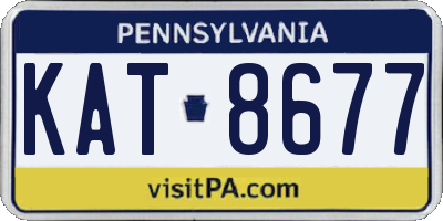 PA license plate KAT8677