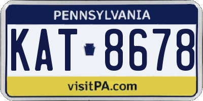 PA license plate KAT8678