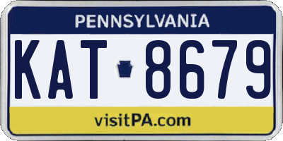 PA license plate KAT8679