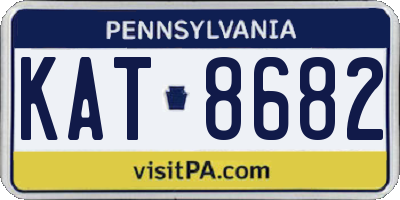 PA license plate KAT8682