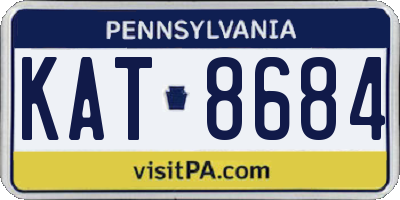 PA license plate KAT8684