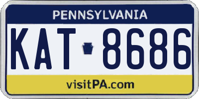 PA license plate KAT8686
