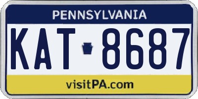 PA license plate KAT8687