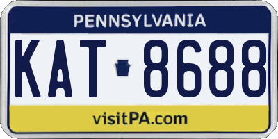 PA license plate KAT8688