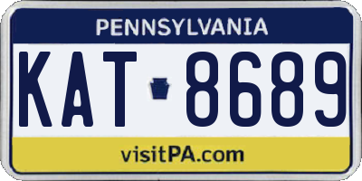 PA license plate KAT8689