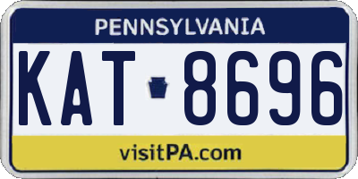 PA license plate KAT8696