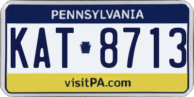 PA license plate KAT8713