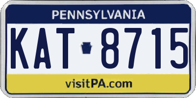 PA license plate KAT8715