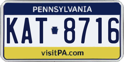 PA license plate KAT8716