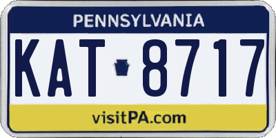 PA license plate KAT8717