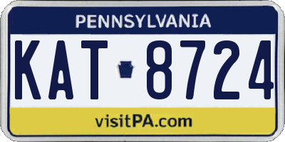 PA license plate KAT8724