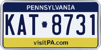 PA license plate KAT8731