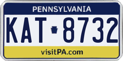 PA license plate KAT8732