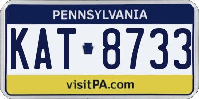 PA license plate KAT8733