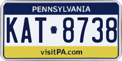 PA license plate KAT8738