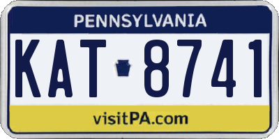 PA license plate KAT8741