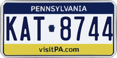 PA license plate KAT8744