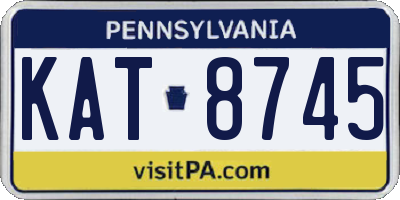 PA license plate KAT8745