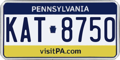 PA license plate KAT8750
