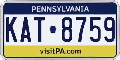 PA license plate KAT8759