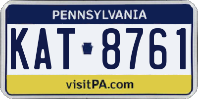 PA license plate KAT8761