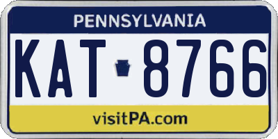PA license plate KAT8766