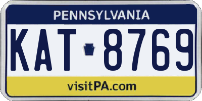 PA license plate KAT8769