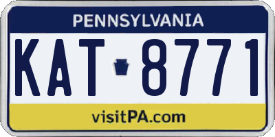 PA license plate KAT8771