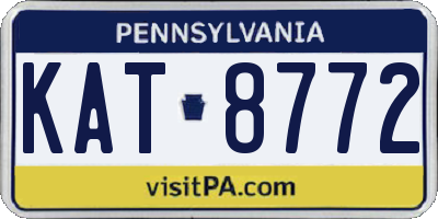 PA license plate KAT8772